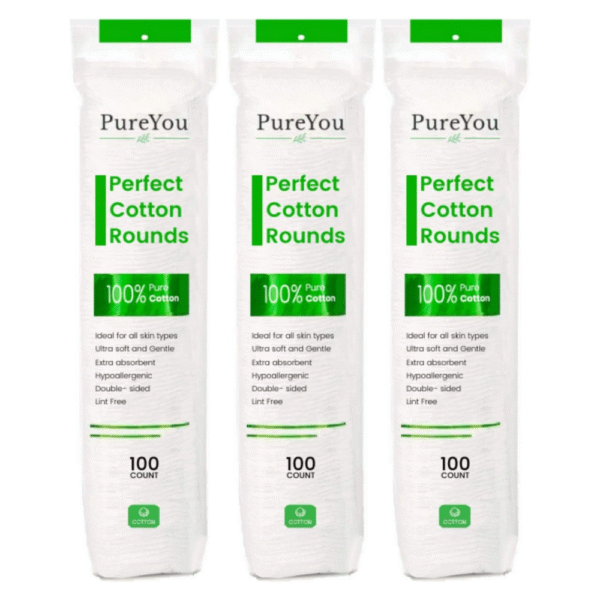 Pure You Natural Cotton Premium Cotton Pads Pack of 3 (300 Pads)