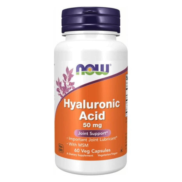 Foods Hyaluronic Acid Capsules Plus MSM Standard, 50 mg, 60-Count