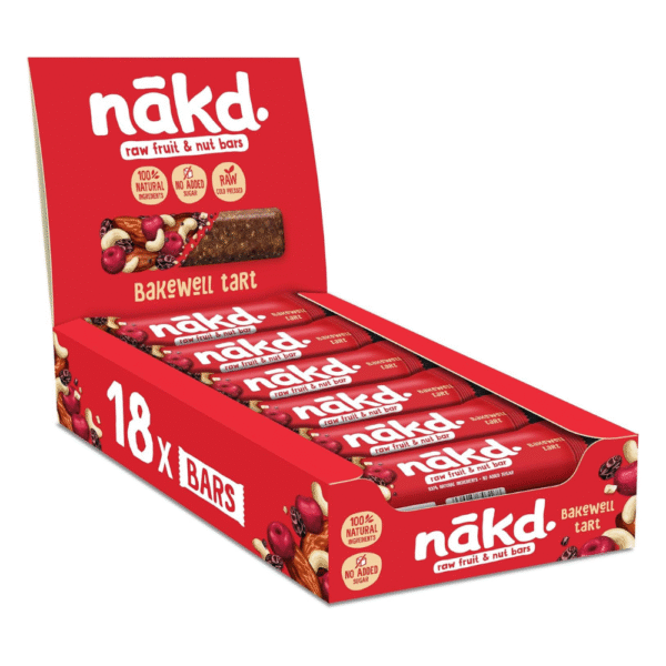 Nakd Bakewell Tart Natural Fruit & Nut Bars - Vegan - Healthy Snack